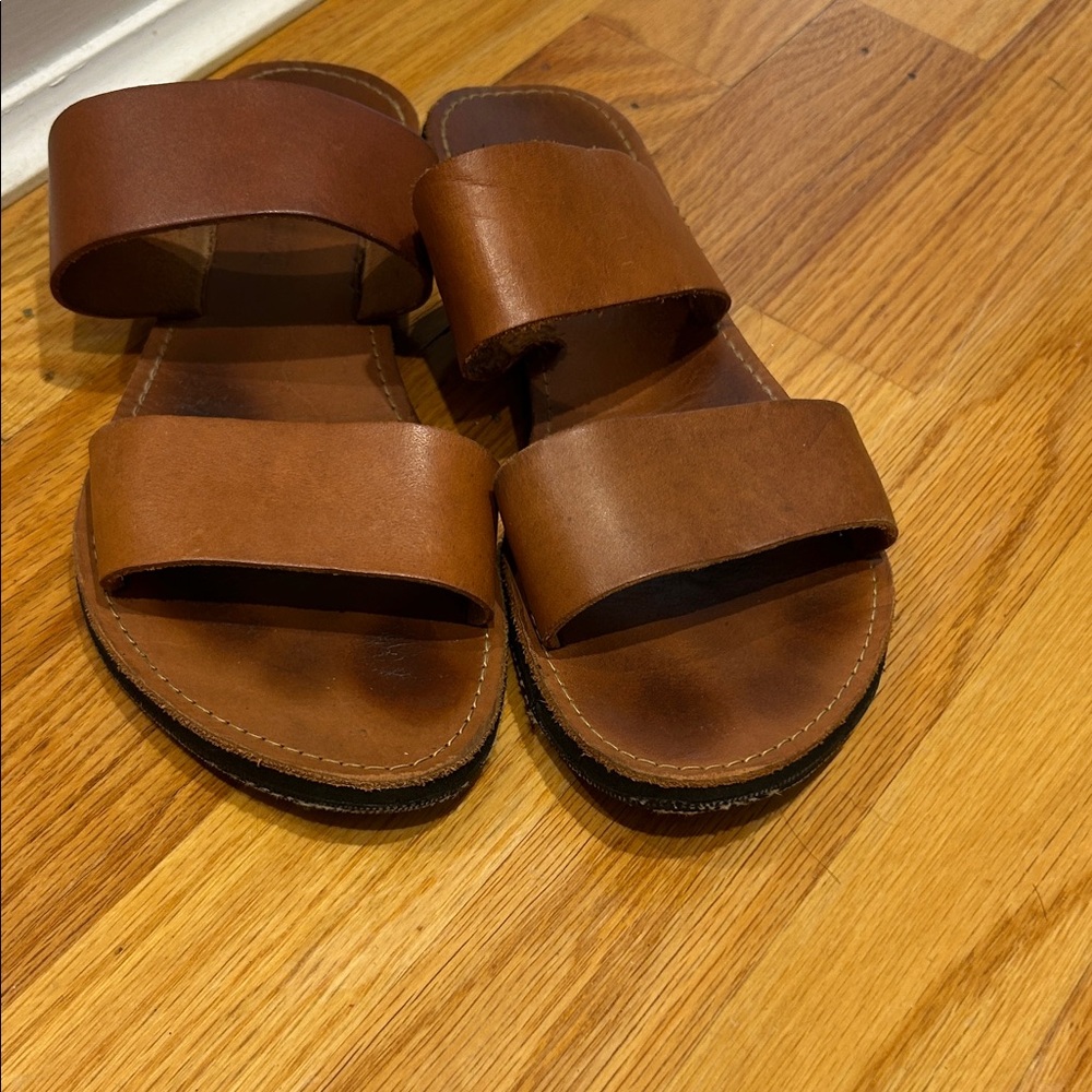 Brown Leather Women's Sandals
